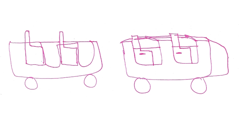 Sketches of a car