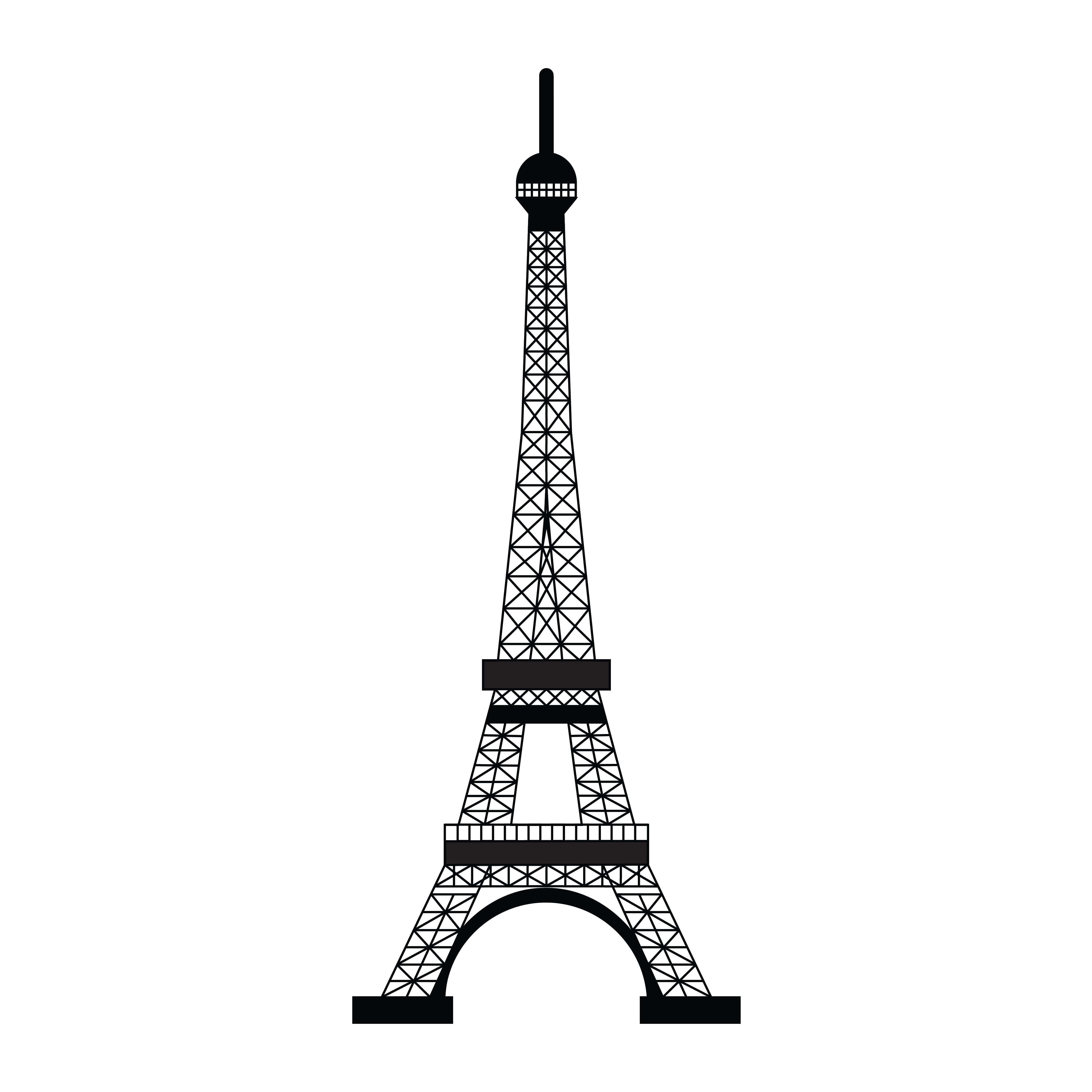 Eiffel tower illustration.